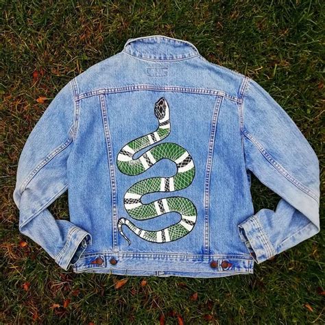 gucci denim womens|gucci jean jacket with snake.